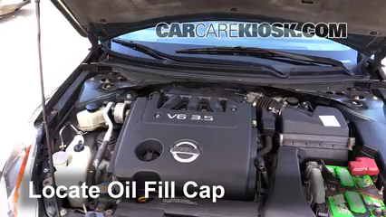 2008 Nissan Altima SE 3.5L V6 Coupe (2 Door) Aceite Agregar aceite